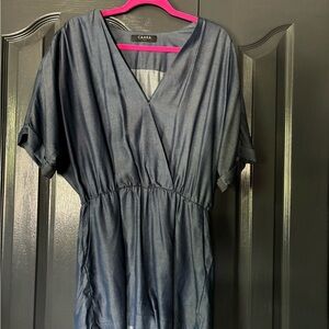 Caraa Gray Dolman Sleeve Wrap Blouse